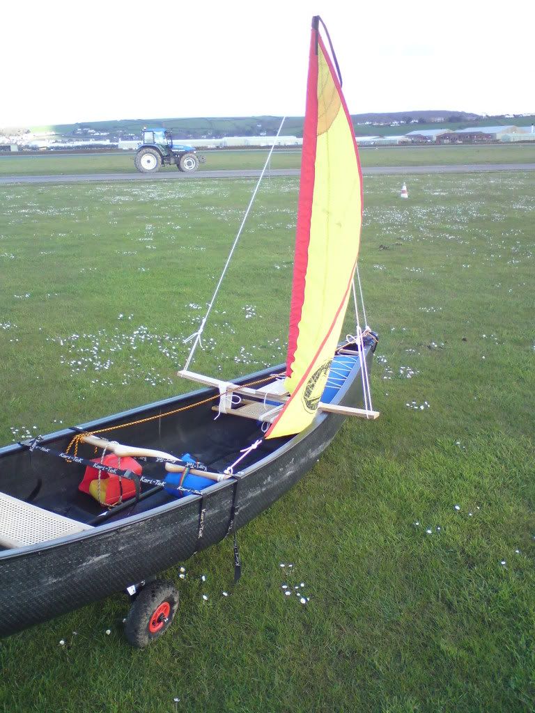 This is Diy canoe sail rig